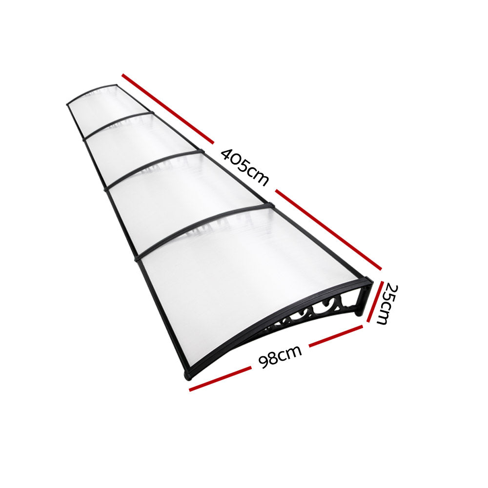 Window Door Awning | 1mx4m | Transparent