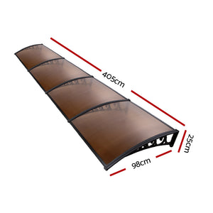 Window Door Awning | 1mx4m | Brown