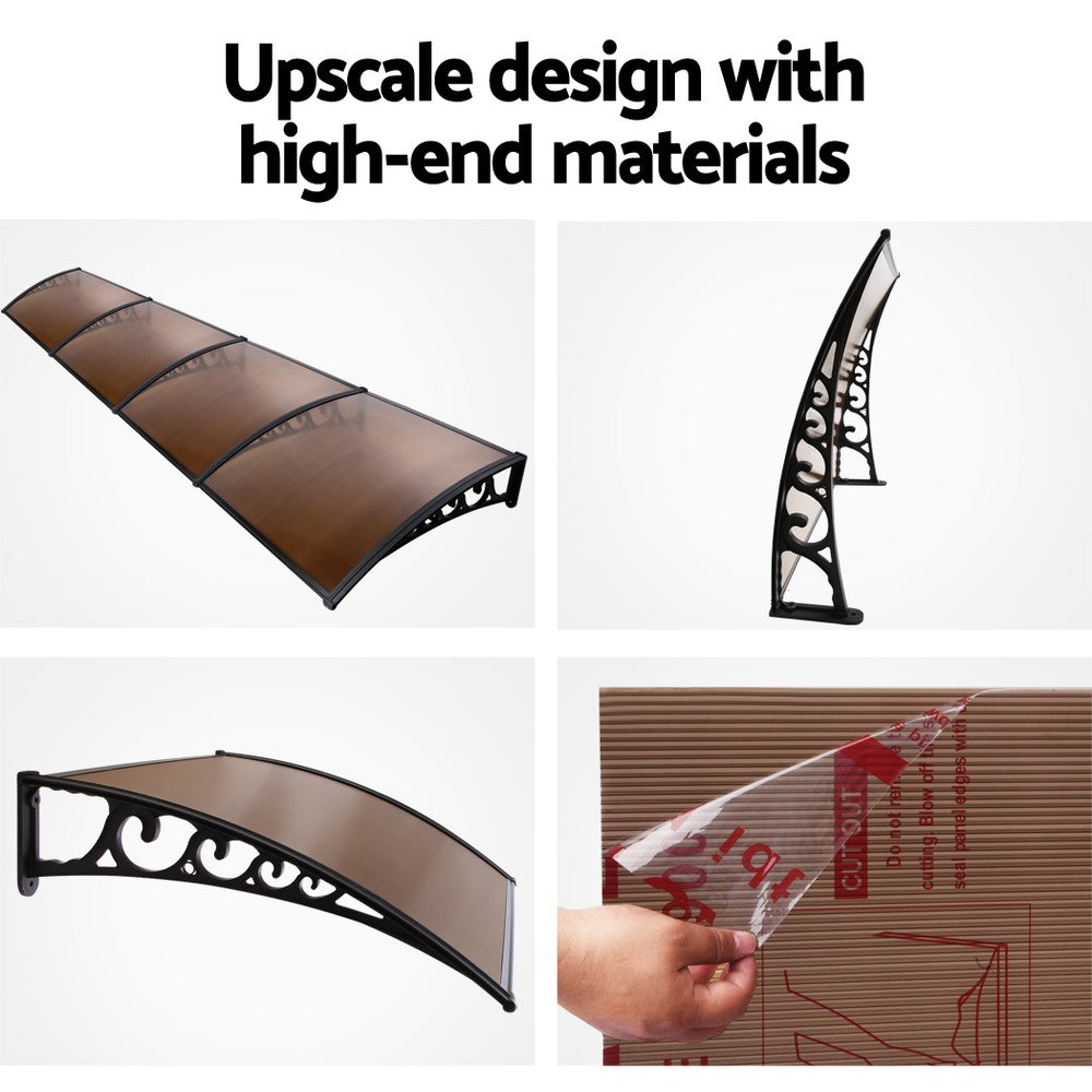Window Door Awning | 1mx4m | Brown