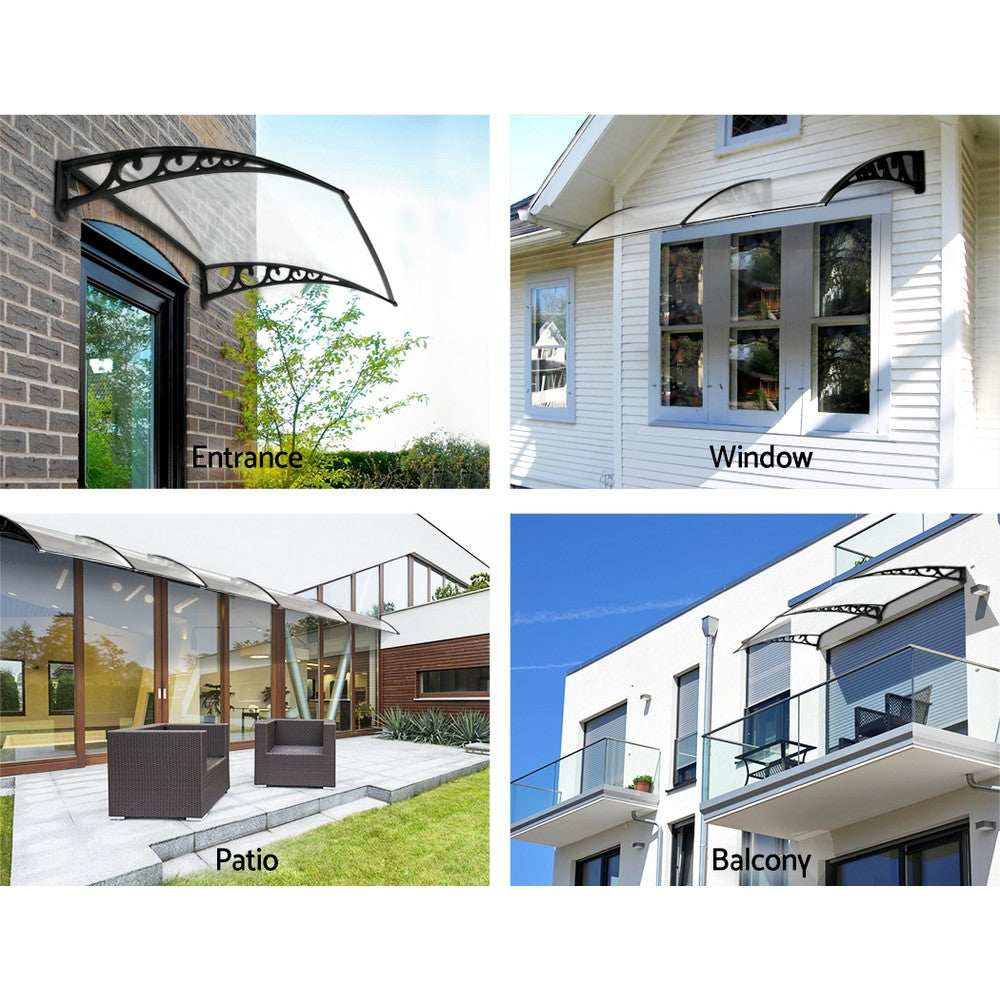 Window Door Awning | 1mx6m | Transparent | Plastic Frame