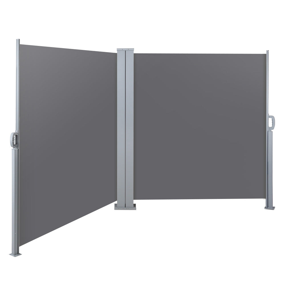 Side Awning | Sun Shade | Outdoor | Retractable Privacy Screen | 2x6M | Grey