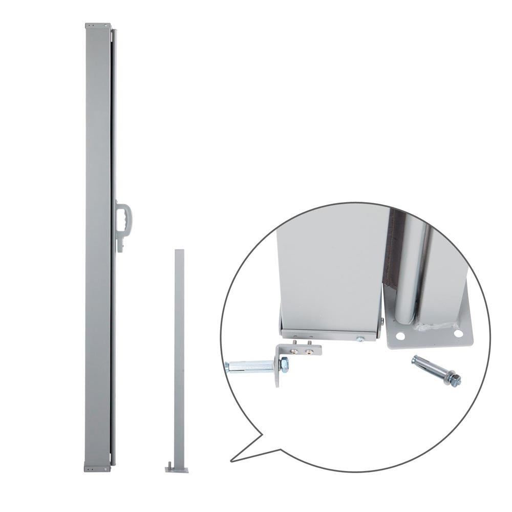 Retractable Side Awning Shade | 1.8x3m | Grey