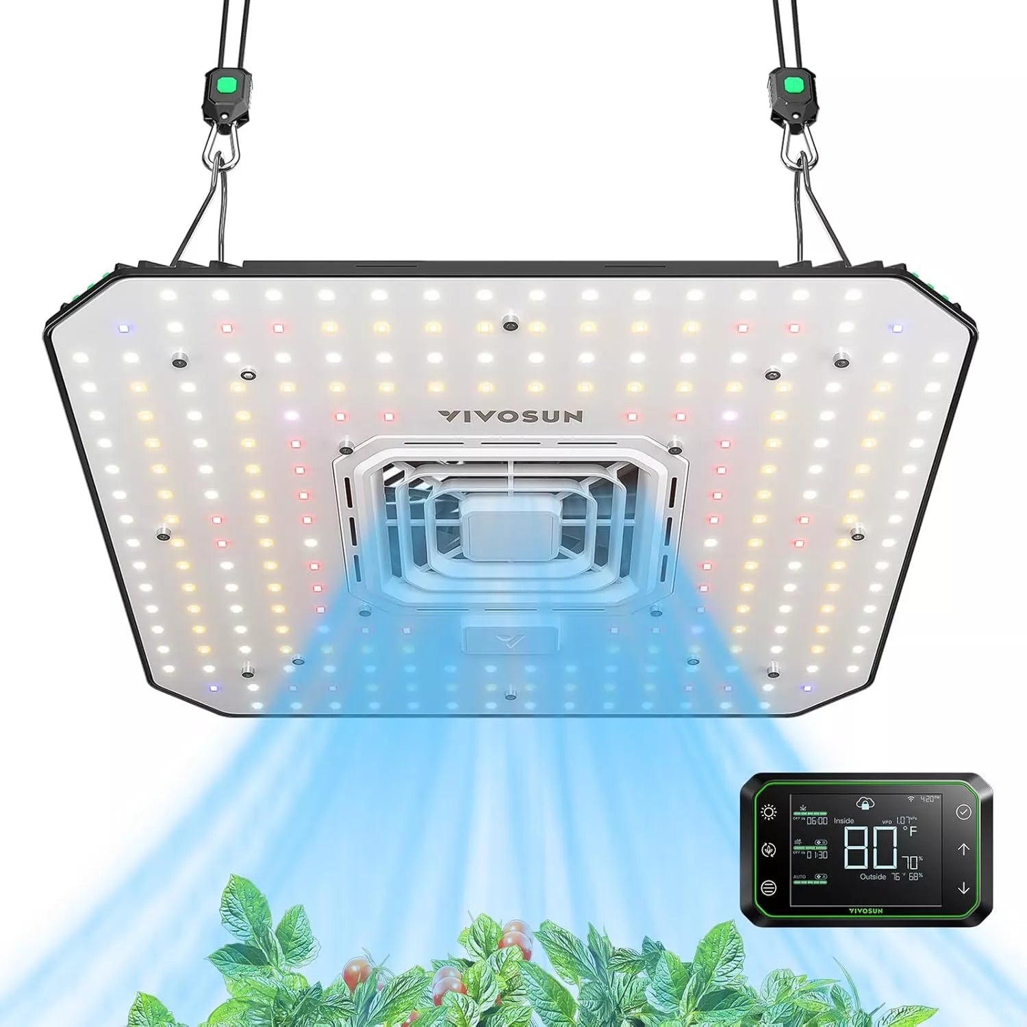 AeroLight Tunable Spectrum LED Grow Light | With Controller | 100W | 2 x 2FT Coverage