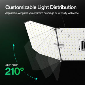 AeroLight Wing Full Spectrum LED Grow Light | Controller Included | 200W | 2 x 4FT Coverage