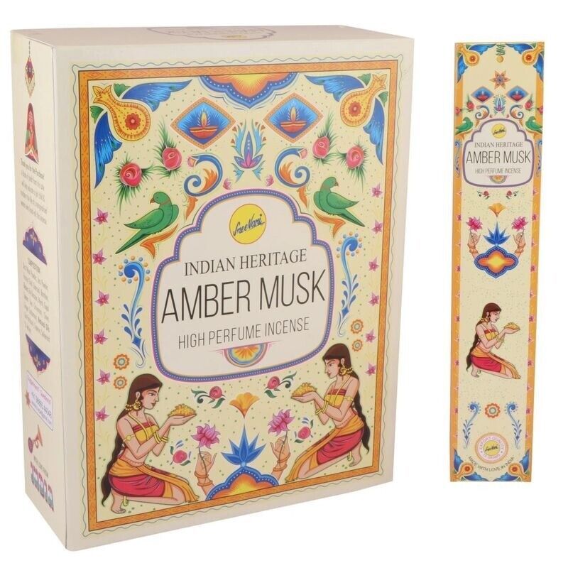 Amber Musk Incense Sticks | Sree Vani Indian Heritage | 180 Grams