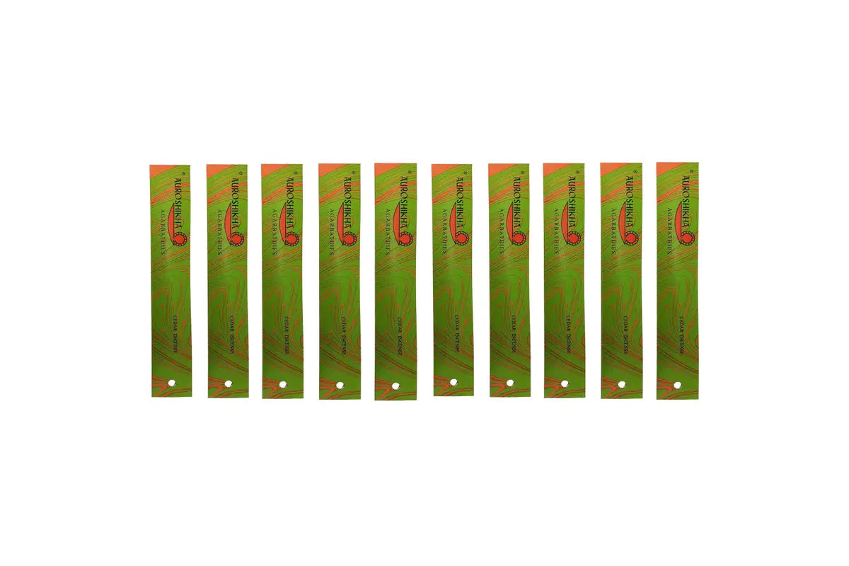 Auroshikha Cedar Incense | 10 Pack