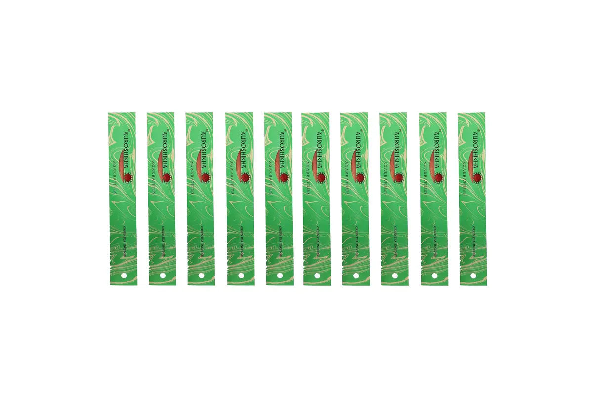 Auroshikha Green Tea Incense | 10 Pack