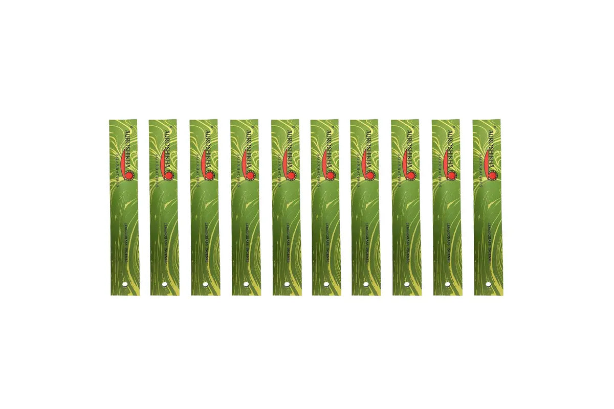 Auroshikha Lemon Grass Incense | 10 Pack