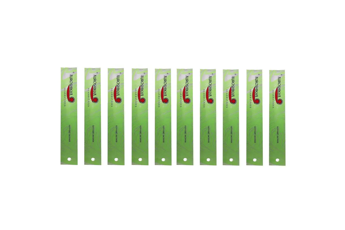Auroshikha Vetivert Incense | 10 Pack