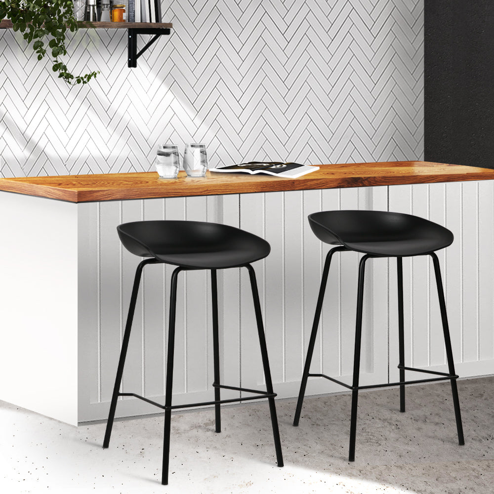2x Bar Stools | Kitchen Counter Stools | Metal