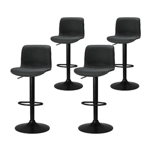 4x Bar Stools | Kitchen Swivel | Gas Lift Chairs | Black
