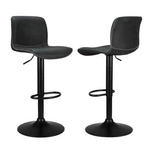 4x Bar Stools | Kitchen Swivel | Gas Lift Chairs | Black