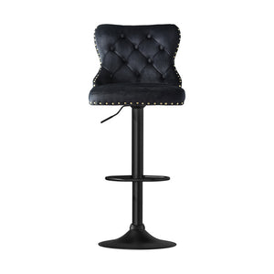 Artiss Bar Stool | Velvet | Adjustable Height | Nailhead Trim | 1X