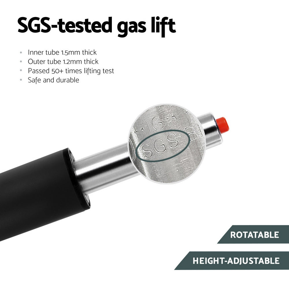 4x Bar Stools | Gas Lift | Vintage Leather | Grey Finish