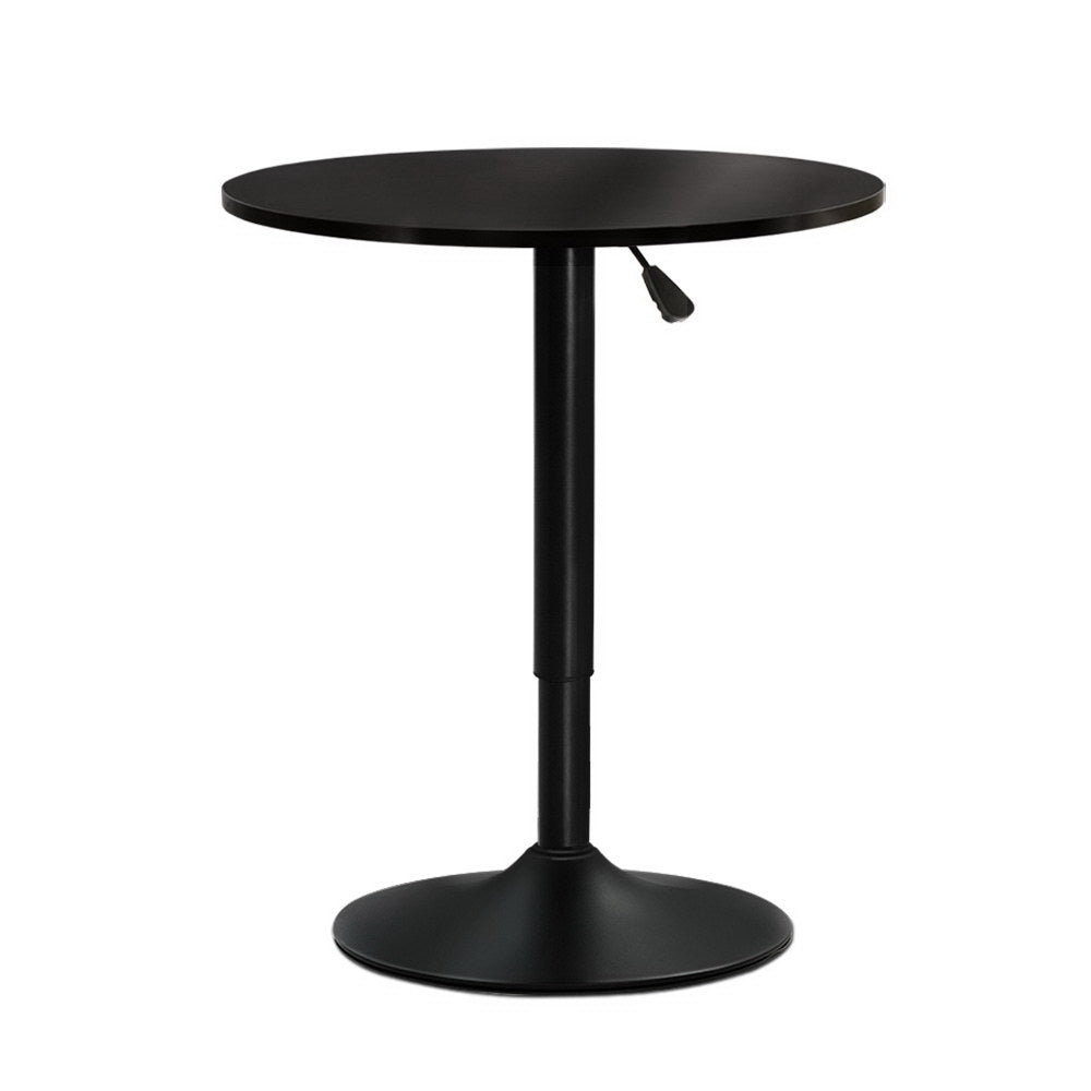 Bar Table | Gas Lift | Round | Black