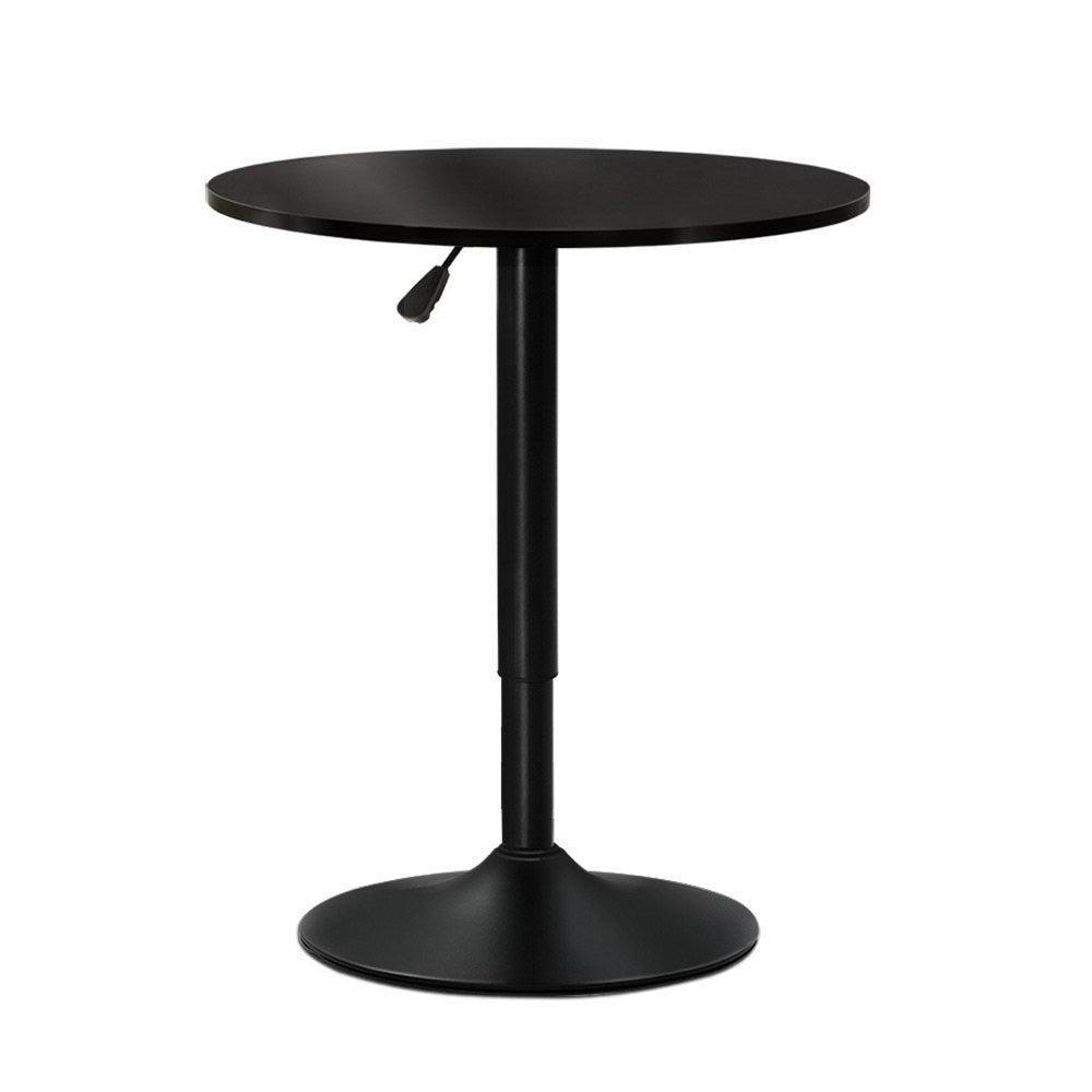Bar Table | Gas Lift | Round | Black
