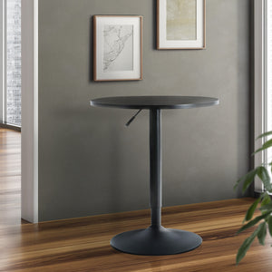 Bar Table | Gas Lift | Round | Black