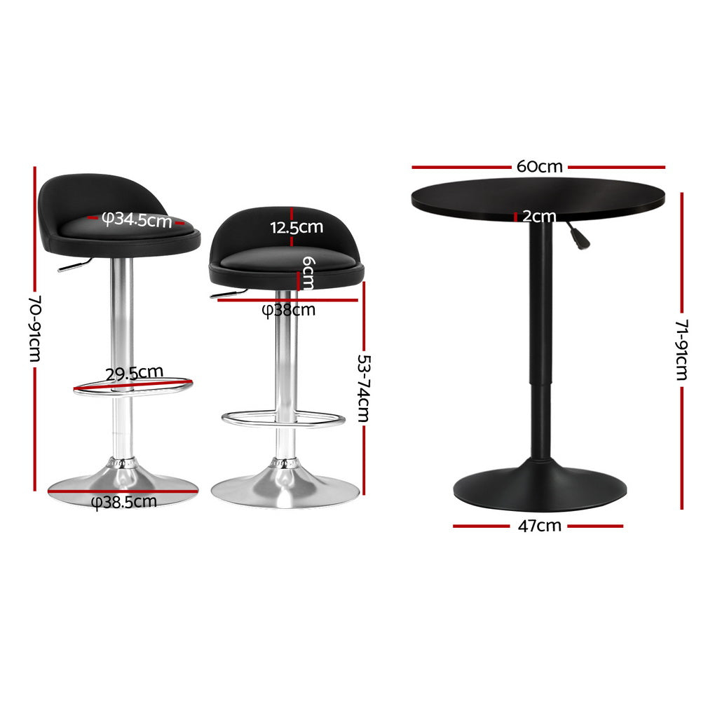 Artiss Bar Table & Stools Set | Dining Desk | Kitchen Chairs | Cafe Pub | Modern