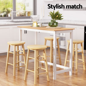 Artiss Bar Table & Stools Set | Dining Desk | Kitchen Chairs | Cafe Pub | Modern