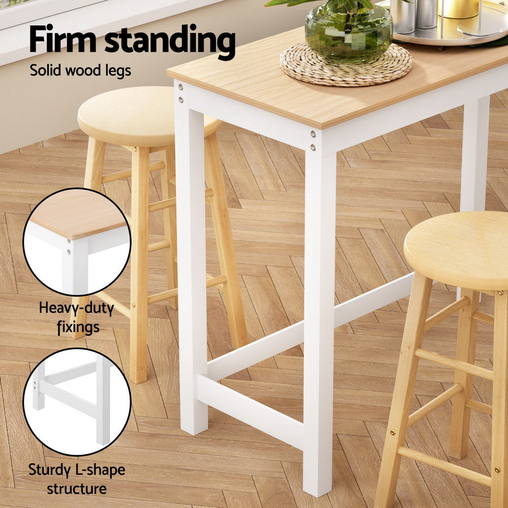 Artiss Bar Table & Stools Set | Dining Desk | Kitchen Chairs | Cafe Pub | Modern