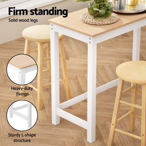 Artiss Bar Table & Stools Set | Dining Desk | Kitchen Chairs | Cafe Pub | Modern