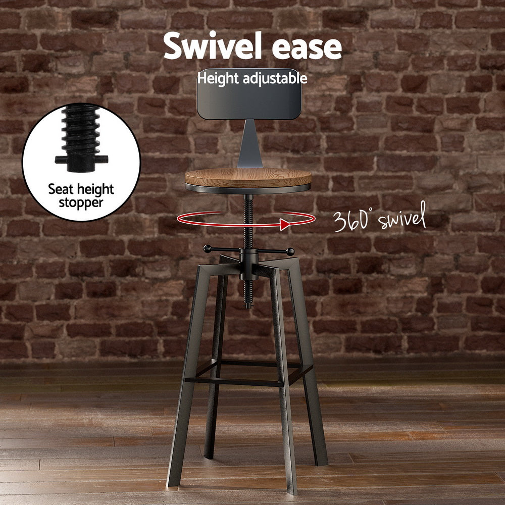 Artiss Bar Table & Stools Set | Dining Desk | Industrial | Kitchen Chairs | Pub Style