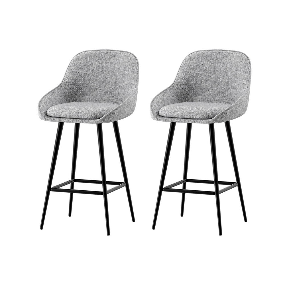 Artiss Bar Stools | 2 Pack | Upholstered Stool | Counter Seat | Kitchen Dining Chairs