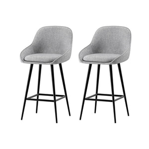 Artiss Bar Stools | 2 Pack | Upholstered Stool | Counter Seat | Kitchen Dining Chairs