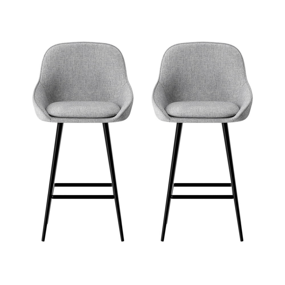 Artiss Bar Stools | 2 Pack | Upholstered Stool | Counter Seat | Kitchen Dining Chairs