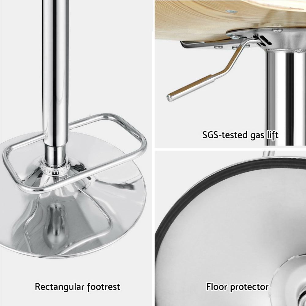 4x Bar Stools | Adjustable Leather Chairs | Ergonomic Design