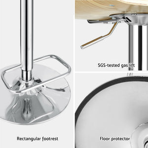 4x Bar Stools | Adjustable Leather Chairs | Ergonomic Design