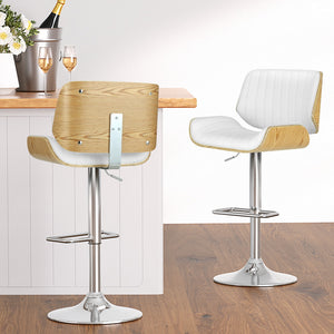 4x Bar Stools | Adjustable Leather Chairs | Ergonomic Design