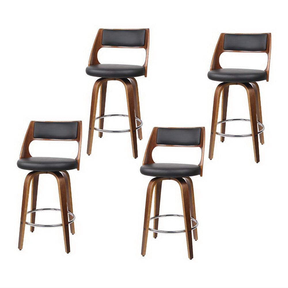 Bar Stools | 4PCS | Swivel Leather Chair | 65cm