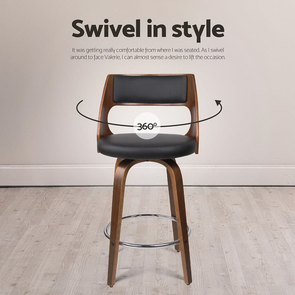 Bar Stools | 4PCS | Swivel Leather Chair | 65cm
