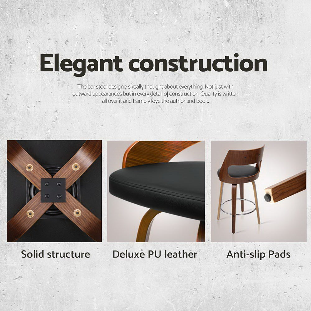 Bar Stools | 4PCS | Swivel Leather Chair | 65cm