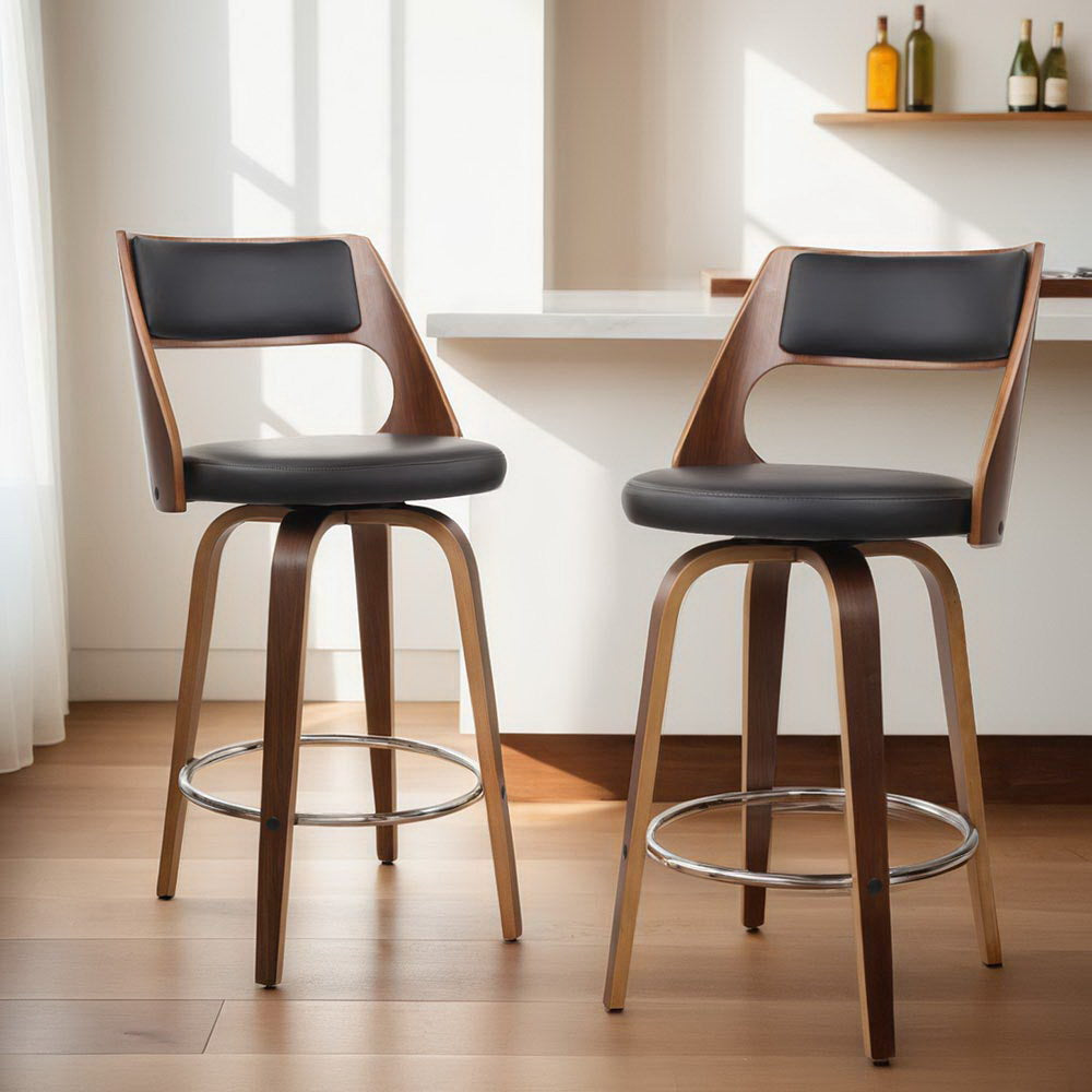Bar Stools | 4PCS | Swivel Leather Chair | 65cm