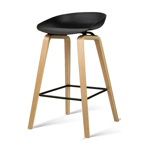 Bar Stools | 4PCS | Kitchen Counter Stool | Dining Chairs | Wooden Black