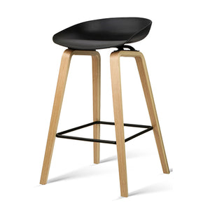 Bar Stools | 4PCS | Kitchen Counter Stool | Dining Chairs | Wooden Black
