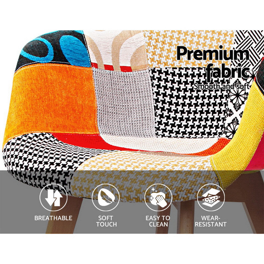 Artiss Dining Chairs | Set of 4 | Fabric | Retro Replica DSW