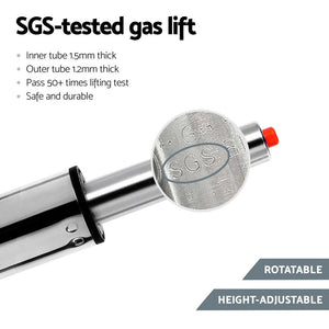 Bar Stools | 4PCS | Leather Gas Lift | White