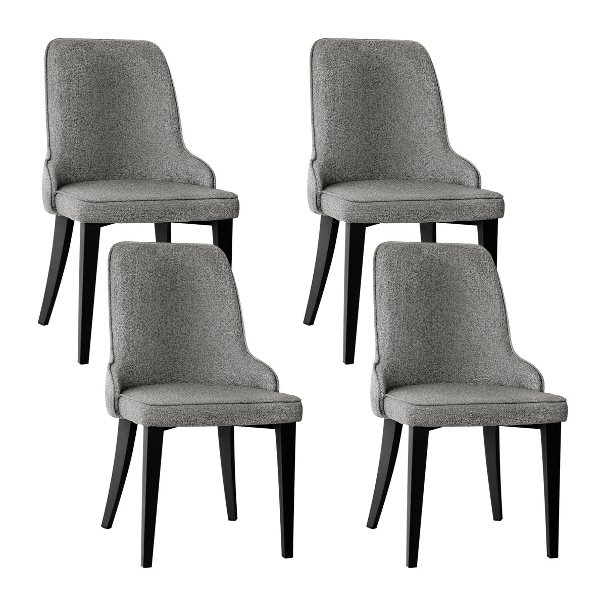 Artiss Dining Chairs | Set of 4 | Linen Fabric | Grey