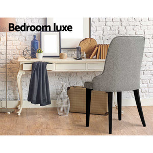 Artiss Dining Chairs | Set of 4 | Linen Fabric | Grey