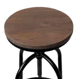 Industrial Styled Bar Stool With Round Seat