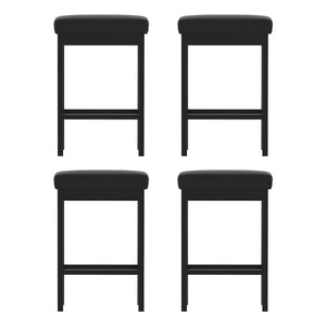 Artiss | Bar Stools | Set of 4 | Metal Frame | PU Leather Seat | Dining & Counter Chairs