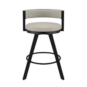 Artiss Bar Stool Swivel Kitchen Chair Metal PU Leather Counter Beige