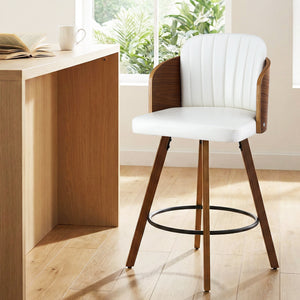 Wooden Bar Stool | Swivel | 58cm Seat Height | Kitchen Counter Stool