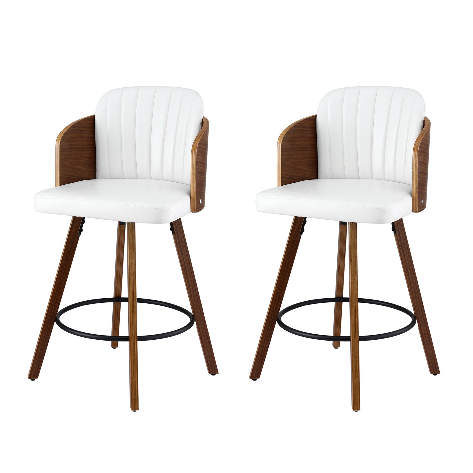 Wooden Bar Stool | Swivel | 58cm Seat Height | Kitchen Counter Stool