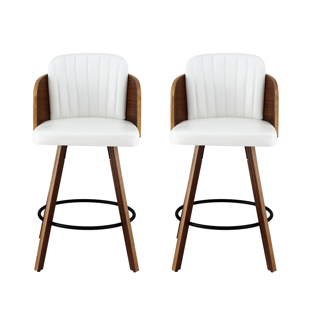 Wooden Bar Stool | Swivel | 58cm Seat Height | Kitchen Counter Stool