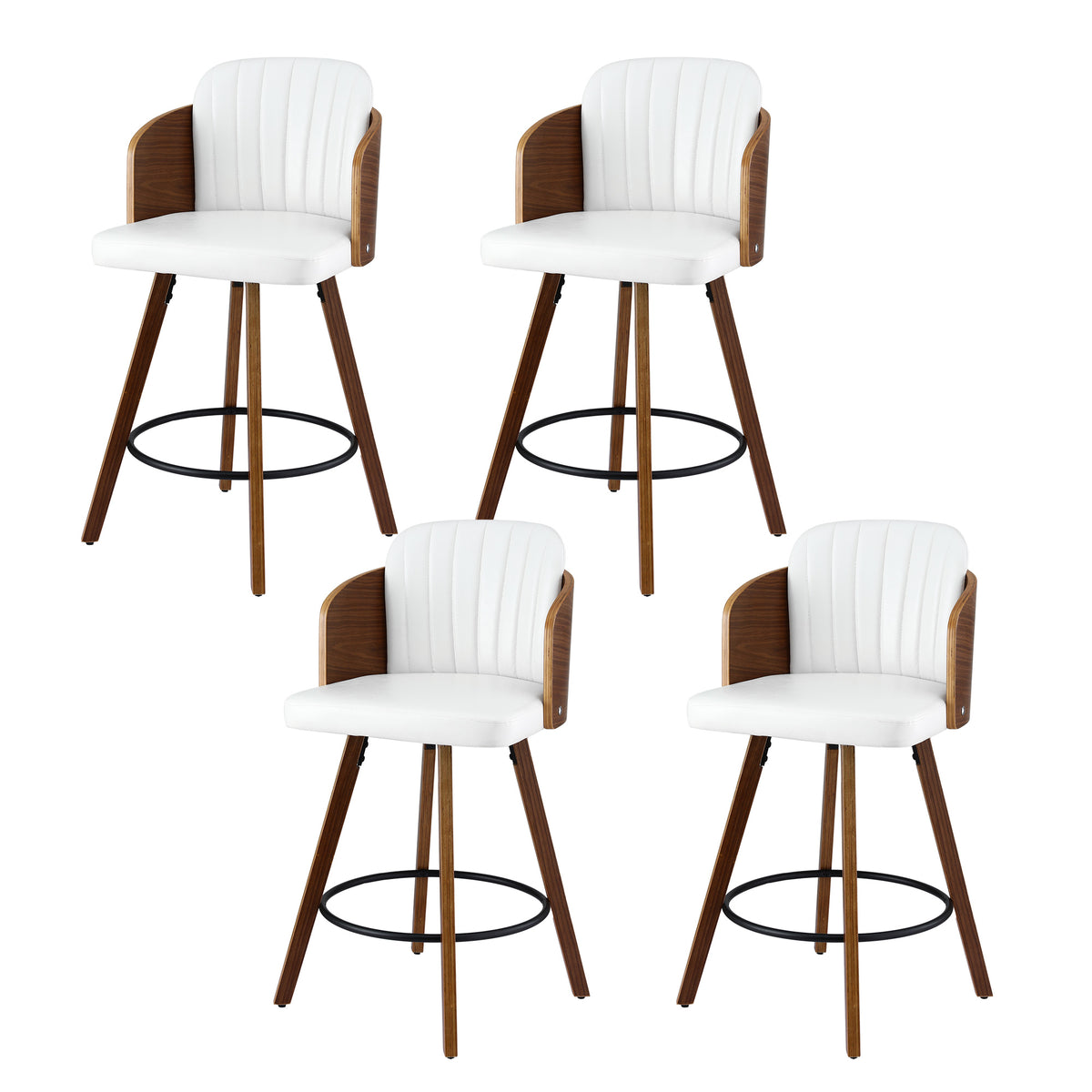 Wooden Bar Stool | Swivel | 58cm Seat Height | Kitchen Counter Stool