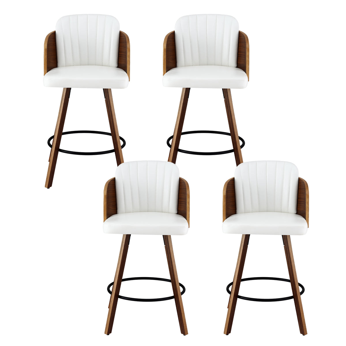 Wooden Bar Stool | Swivel | 58cm Seat Height | Kitchen Counter Stool
